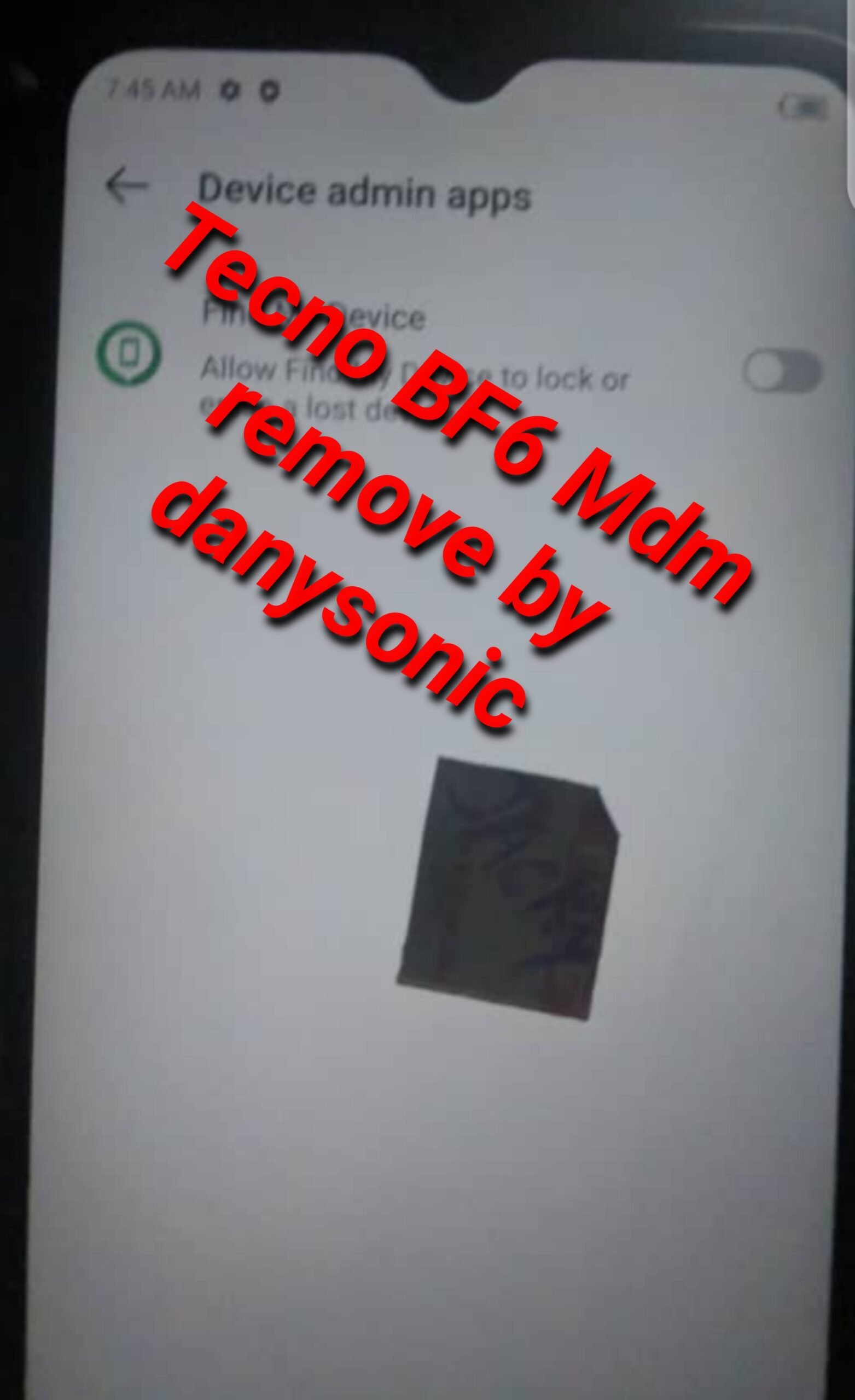 TECNO BF6 MDM FILE